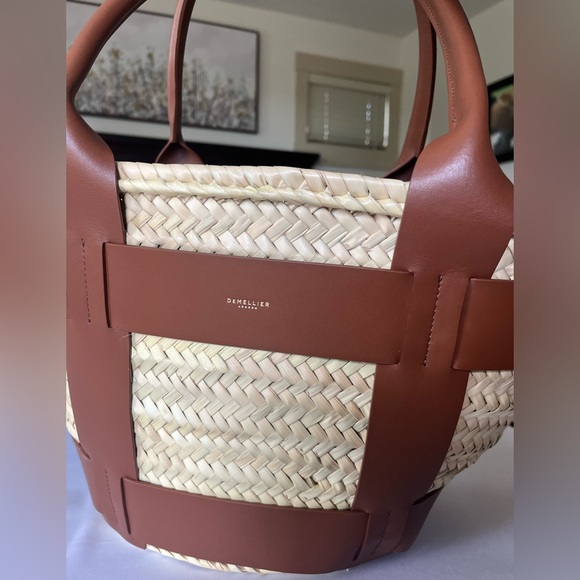 Demellier Santorini Natural Basket Tan Smooth - Picture 6 of 13